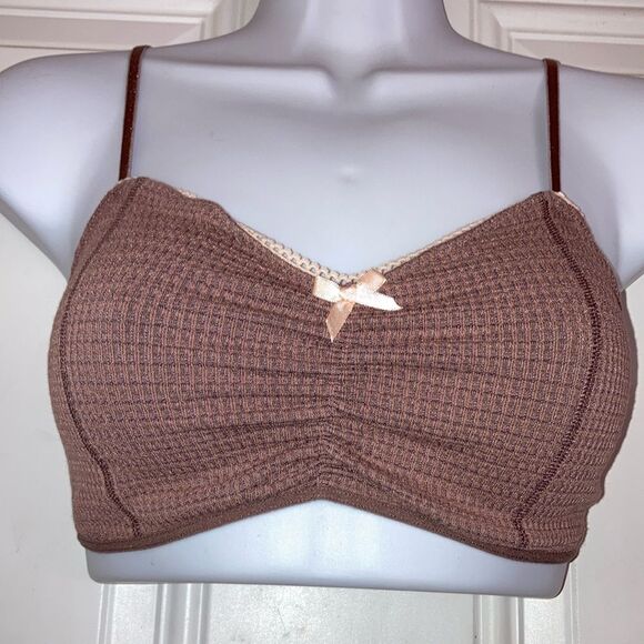 OUT FROM UNDER Bralette Urban Outfitters Brown Lace Bow X-LARGE - Picture 5 of 8
